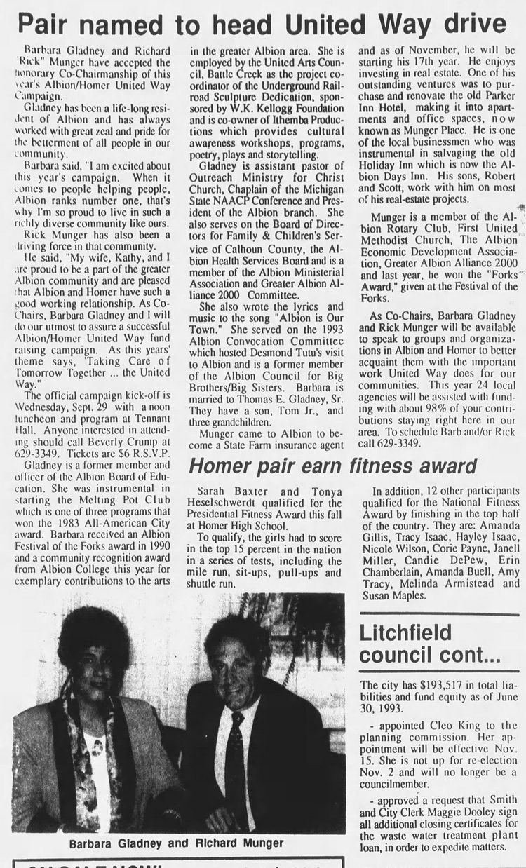 Parker Inn Hotel (Munger Place Apartments) - 1993 Article On Richard Munger (newer photo)